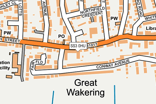 SS3 0HU map - OS OpenMap – Local (Ordnance Survey) SS3 0HU map - OS OpenMap – Local (Ordnance Survey)