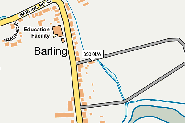 SS3 0LW map - OS OpenMap – Local (Ordnance Survey) SS3 0LW map - OS OpenMap – Local (Ordnance Survey)