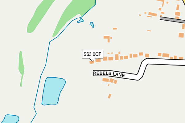 SS3 0QF map - OS OpenMap – Local (Ordnance Survey) SS3 0QF map - OS OpenMap – Local (Ordnance Survey)
