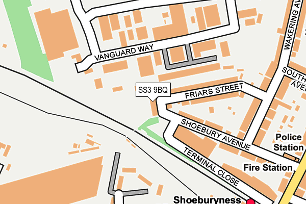 SS3 9BQ map - OS OpenMap – Local (Ordnance Survey) SS3 9BQ map - OS OpenMap – Local (Ordnance Survey)
