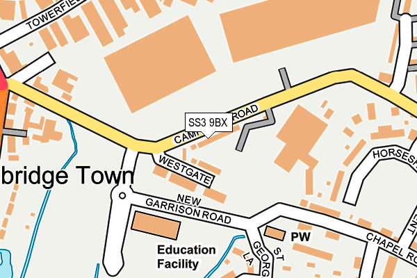SS3 9BX map - OS OpenMap – Local (Ordnance Survey) SS3 9BX map - OS OpenMap – Local (Ordnance Survey)