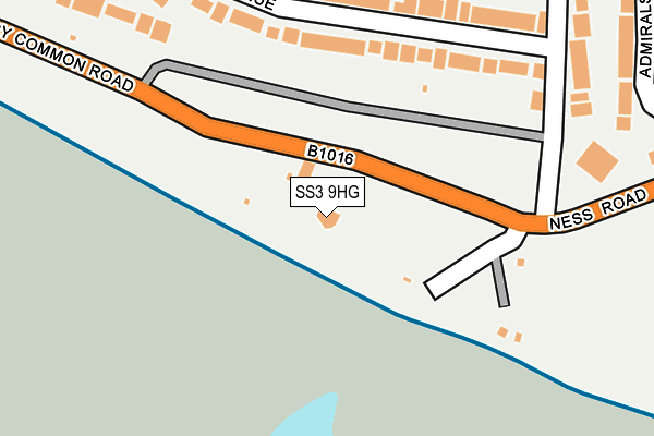 SS3 9HG map - OS OpenMap – Local (Ordnance Survey) SS3 9HG map - OS OpenMap – Local (Ordnance Survey)