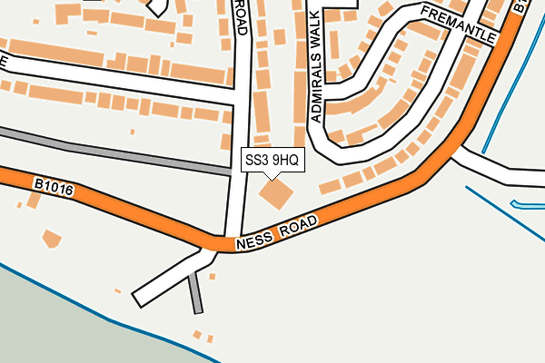 SS3 9HQ map - OS OpenMap – Local (Ordnance Survey) SS3 9HQ map - OS OpenMap – Local (Ordnance Survey)
