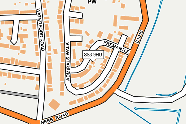 SS3 9HU map - OS OpenMap – Local (Ordnance Survey) SS3 9HU map - OS OpenMap – Local (Ordnance Survey)