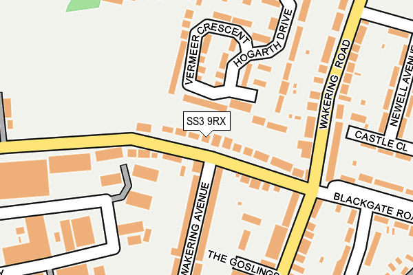 SS3 9RX map - OS OpenMap – Local (Ordnance Survey) SS3 9RX map - OS OpenMap – Local (Ordnance Survey)
