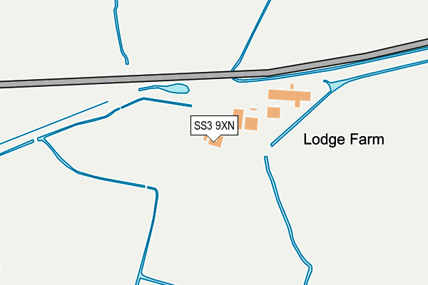 SS3 9XN map - OS OpenMap – Local (Ordnance Survey) SS3 9XN map - OS OpenMap – Local (Ordnance Survey)