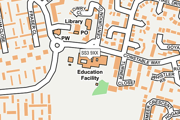 SS3 9XX map - OS OpenMap – Local (Ordnance Survey) SS3 9XX map - OS OpenMap – Local (Ordnance Survey)
