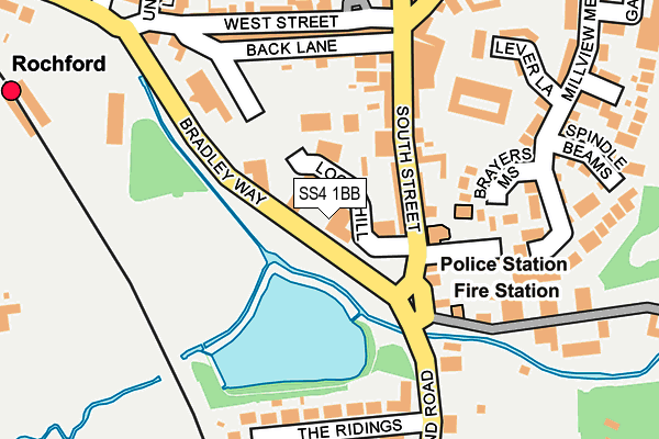 SS4 1BB map - OS OpenMap – Local (Ordnance Survey) SS4 1BB map - OS OpenMap – Local (Ordnance Survey)