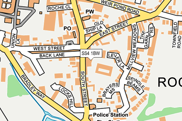 SS4 1BW map - OS OpenMap – Local (Ordnance Survey) SS4 1BW map - OS OpenMap – Local (Ordnance Survey)