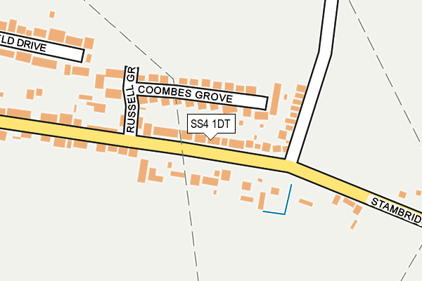 SS4 1DT map - OS OpenMap – Local (Ordnance Survey) SS4 1DT map - OS OpenMap – Local (Ordnance Survey)