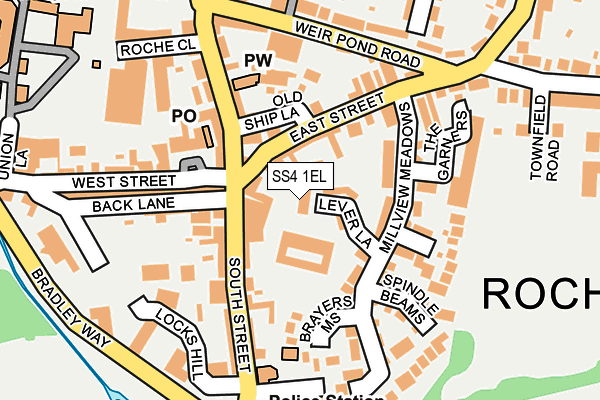 SS4 1EL map - OS OpenMap – Local (Ordnance Survey) SS4 1EL map - OS OpenMap – Local (Ordnance Survey)