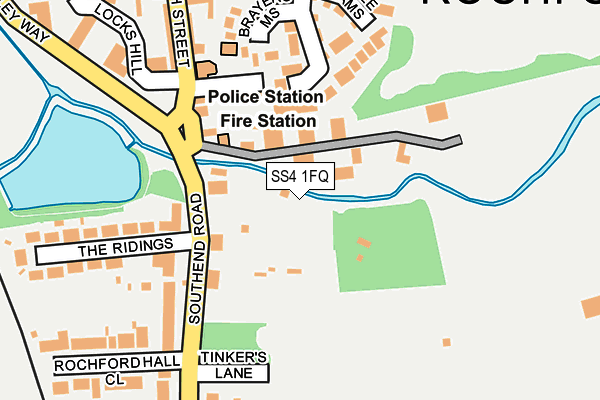 SS4 1FQ map - OS OpenMap – Local (Ordnance Survey) SS4 1FQ map - OS OpenMap – Local (Ordnance Survey)