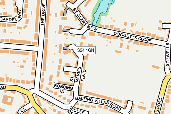 SS4 1GN map - OS OpenMap – Local (Ordnance Survey) SS4 1GN map - OS OpenMap – Local (Ordnance Survey)