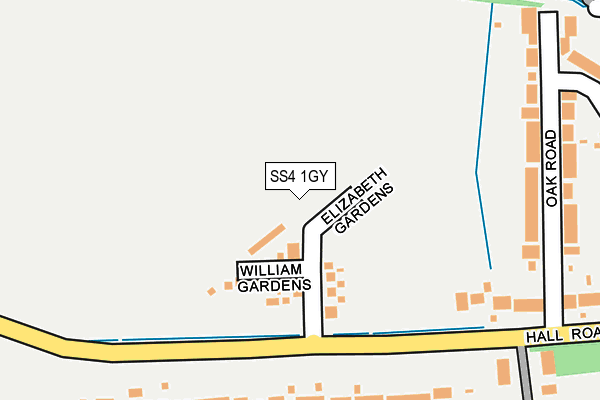 SS4 1GY map - OS OpenMap – Local (Ordnance Survey) SS4 1GY map - OS OpenMap – Local (Ordnance Survey)