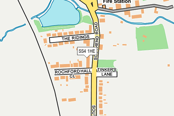 SS4 1HE map - OS OpenMap – Local (Ordnance Survey) SS4 1HE map - OS OpenMap – Local (Ordnance Survey)