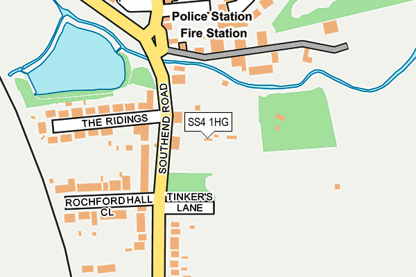 SS4 1HG map - OS OpenMap – Local (Ordnance Survey) SS4 1HG map - OS OpenMap – Local (Ordnance Survey)
