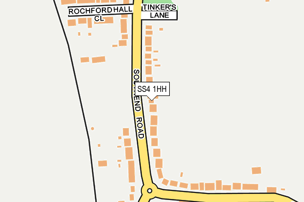 SS4 1HH map - OS OpenMap – Local (Ordnance Survey) SS4 1HH map - OS OpenMap – Local (Ordnance Survey)