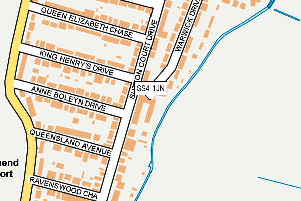 SS4 1JN map - OS OpenMap – Local (Ordnance Survey) SS4 1JN map - OS OpenMap – Local (Ordnance Survey)