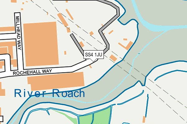 SS4 1JU map - OS OpenMap – Local (Ordnance Survey) SS4 1JU map - OS OpenMap – Local (Ordnance Survey)