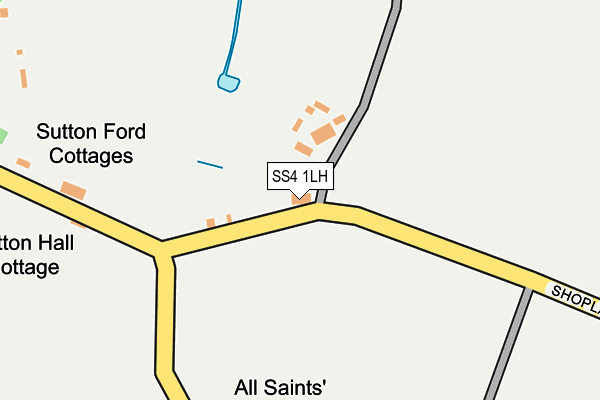 SS4 1LH map - OS OpenMap – Local (Ordnance Survey) SS4 1LH map - OS OpenMap – Local (Ordnance Survey)