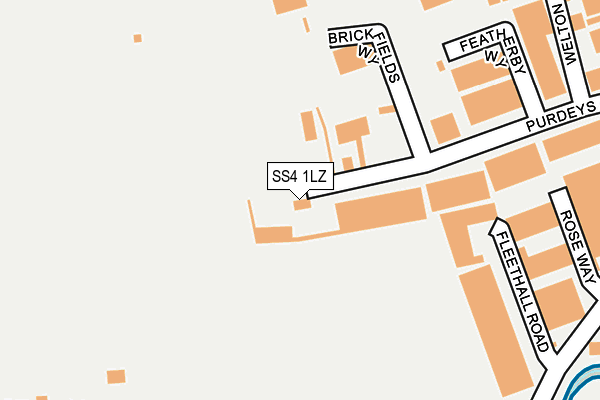 SS4 1LZ map - OS OpenMap – Local (Ordnance Survey) SS4 1LZ map - OS OpenMap – Local (Ordnance Survey)