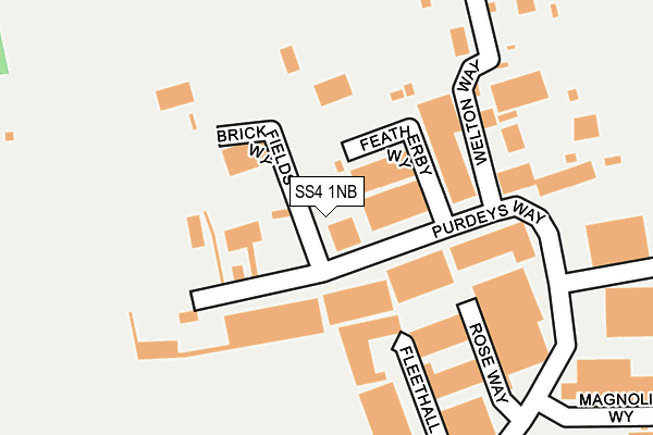 SS4 1NB map - OS OpenMap – Local (Ordnance Survey) SS4 1NB map - OS OpenMap – Local (Ordnance Survey)