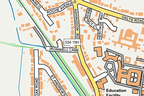 SS4 1NH map - OS OpenMap – Local (Ordnance Survey) SS4 1NH map - OS OpenMap – Local (Ordnance Survey)