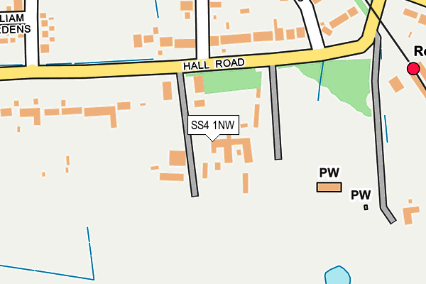 SS4 1NW map - OS OpenMap – Local (Ordnance Survey) SS4 1NW map - OS OpenMap – Local (Ordnance Survey)