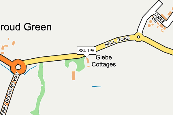 SS4 1PA map - OS OpenMap – Local (Ordnance Survey) SS4 1PA map - OS OpenMap – Local (Ordnance Survey)