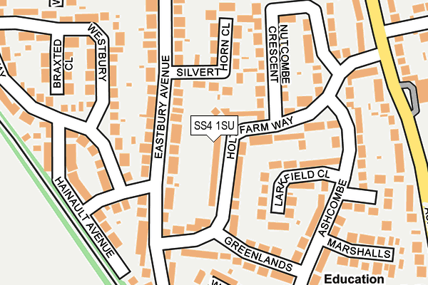 SS4 1SU map - OS OpenMap – Local (Ordnance Survey) SS4 1SU map - OS OpenMap – Local (Ordnance Survey)