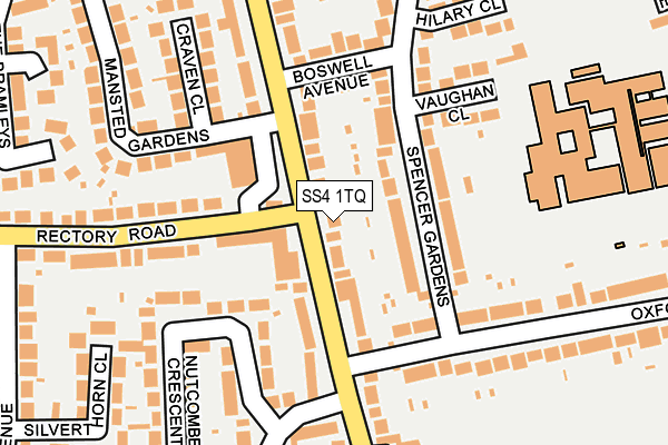 SS4 1TQ map - OS OpenMap – Local (Ordnance Survey) SS4 1TQ map - OS OpenMap – Local (Ordnance Survey)