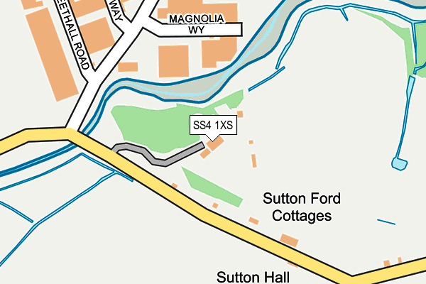 SS4 1XS map - OS OpenMap – Local (Ordnance Survey) SS4 1XS map - OS OpenMap – Local (Ordnance Survey)