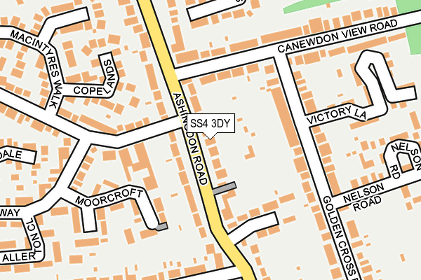 SS4 3DY map - OS OpenMap – Local (Ordnance Survey) SS4 3DY map - OS OpenMap – Local (Ordnance Survey)