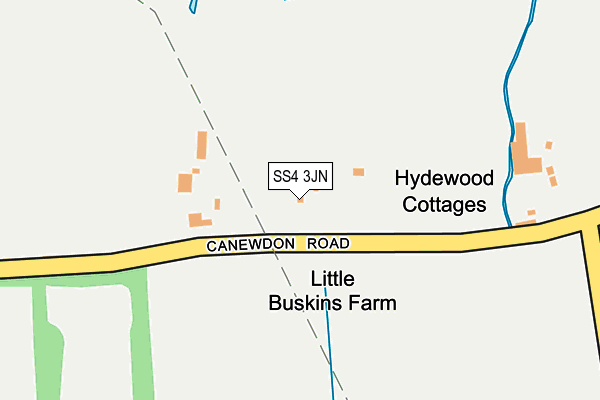 SS4 3JN map - OS OpenMap – Local (Ordnance Survey) SS4 3JN map - OS OpenMap – Local (Ordnance Survey)