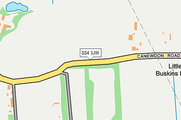 SS4 3JW map - OS OpenMap – Local (Ordnance Survey) SS4 3JW map - OS OpenMap – Local (Ordnance Survey)