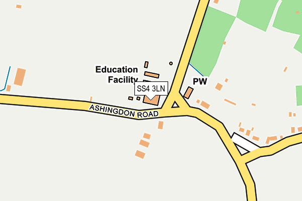 SS4 3LN map - OS OpenMap – Local (Ordnance Survey) SS4 3LN map - OS OpenMap – Local (Ordnance Survey)