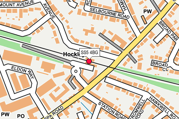 SS5 4BG map - OS OpenMap – Local (Ordnance Survey) SS5 4BG map - OS OpenMap – Local (Ordnance Survey)