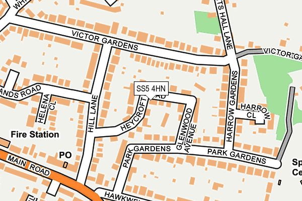 SS5 4HN map - OS OpenMap – Local (Ordnance Survey) SS5 4HN map - OS OpenMap – Local (Ordnance Survey)
