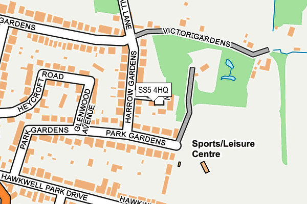 SS5 4HQ map - OS OpenMap – Local (Ordnance Survey) SS5 4HQ map - OS OpenMap – Local (Ordnance Survey)