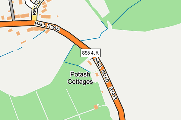 SS5 4JR map - OS OpenMap – Local (Ordnance Survey)