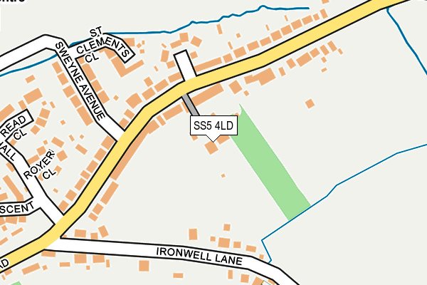 SS5 4LD map - OS OpenMap – Local (Ordnance Survey) SS5 4LD map - OS OpenMap – Local (Ordnance Survey)