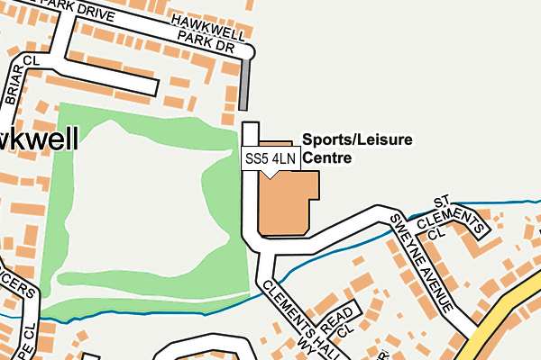 SS5 4LN map - OS OpenMap – Local (Ordnance Survey) SS5 4LN map - OS OpenMap – Local (Ordnance Survey)