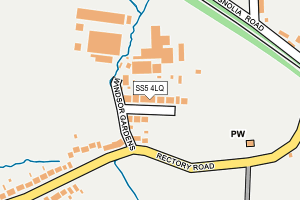SS5 4LQ map - OS OpenMap – Local (Ordnance Survey) SS5 4LQ map - OS OpenMap – Local (Ordnance Survey)