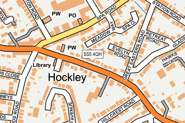 SS5 4QH map - OS OpenMap – Local (Ordnance Survey) SS5 4QH map - OS OpenMap – Local (Ordnance Survey)