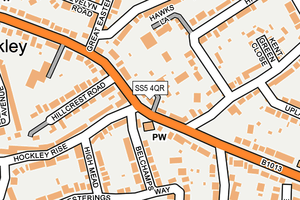 SS5 4QR map - OS OpenMap – Local (Ordnance Survey) SS5 4QR map - OS OpenMap – Local (Ordnance Survey)
