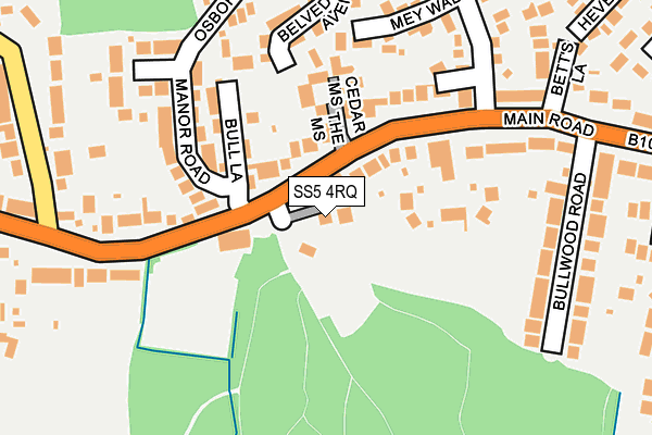 SS5 4RQ map - OS OpenMap – Local (Ordnance Survey) SS5 4RQ map - OS OpenMap – Local (Ordnance Survey)