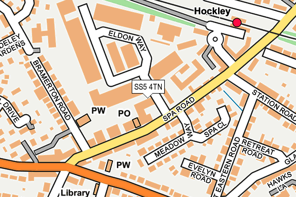 SS5 4TN map - OS OpenMap – Local (Ordnance Survey) SS5 4TN map - OS OpenMap – Local (Ordnance Survey)