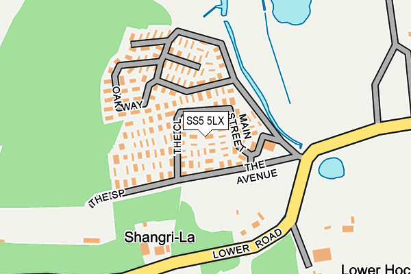SS5 5LX map - OS OpenMap – Local (Ordnance Survey) SS5 5LX map - OS OpenMap – Local (Ordnance Survey)