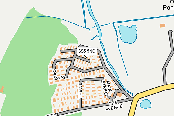 SS5 5NQ map - OS OpenMap – Local (Ordnance Survey) SS5 5NQ map - OS OpenMap – Local (Ordnance Survey)