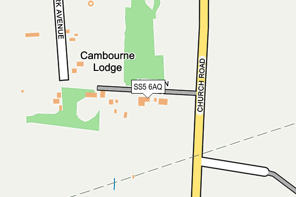 SS5 6AQ map - OS OpenMap – Local (Ordnance Survey) SS5 6AQ map - OS OpenMap – Local (Ordnance Survey)